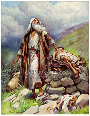 Abraham ready to slay Isaac as sacrifice to God. If someone did this in present day, they would be arrested, probably diagnosed schizophrenic because of voices telling them to sacrifice their kid! This is insane to me! What kind of God would want this? This just does not make sense and sounds like a man-made written story...a story to build on the faith required to be a servant to God I guess. 